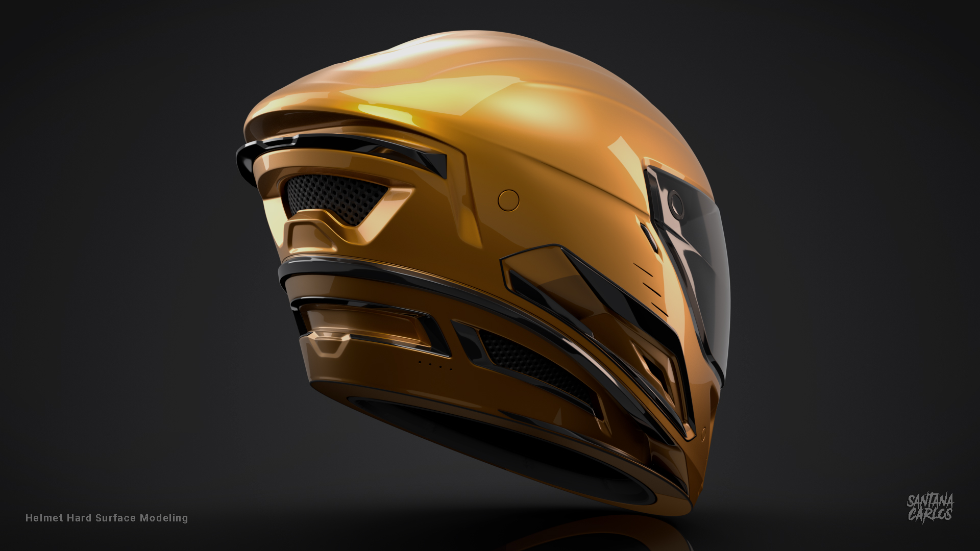 Render Casco 3D