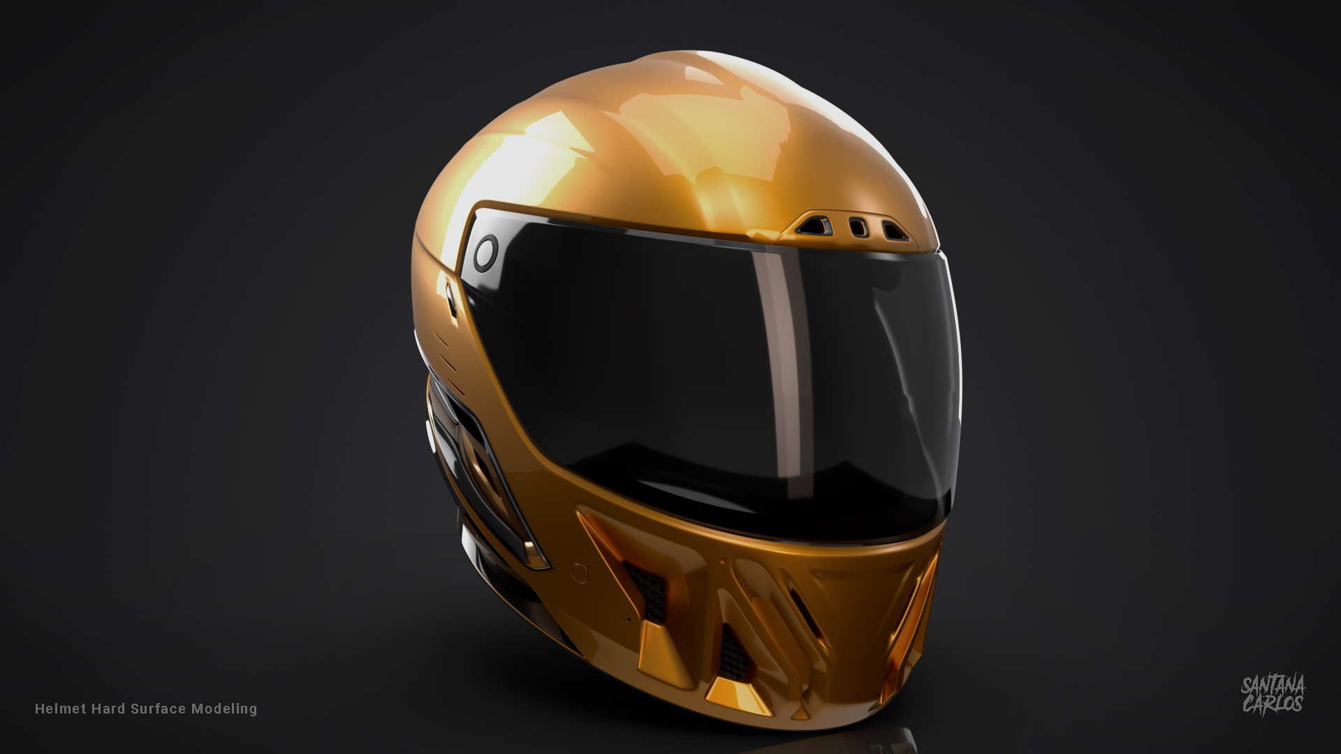Render Casco 3D