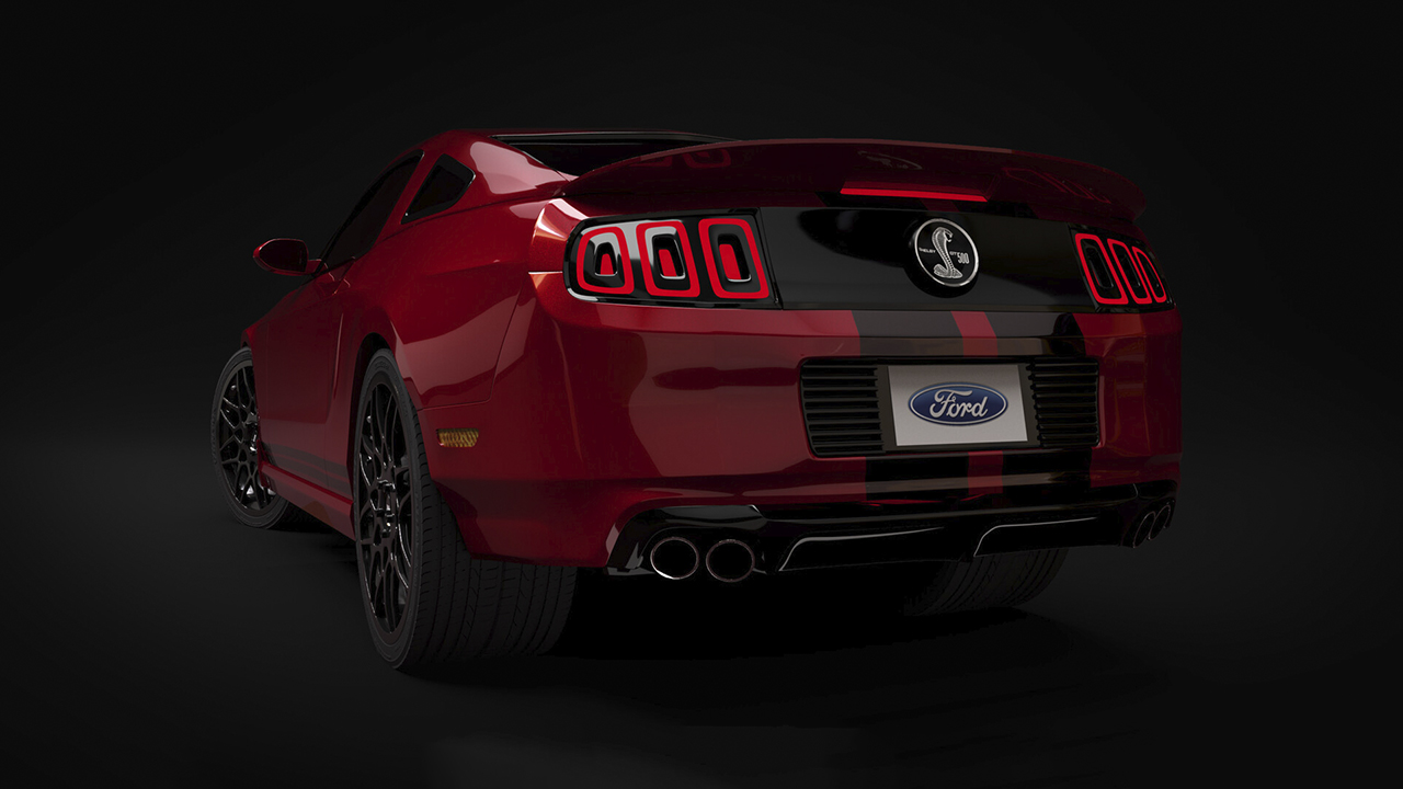 Modelo 3D de un auto Camaro Shelby GT 500